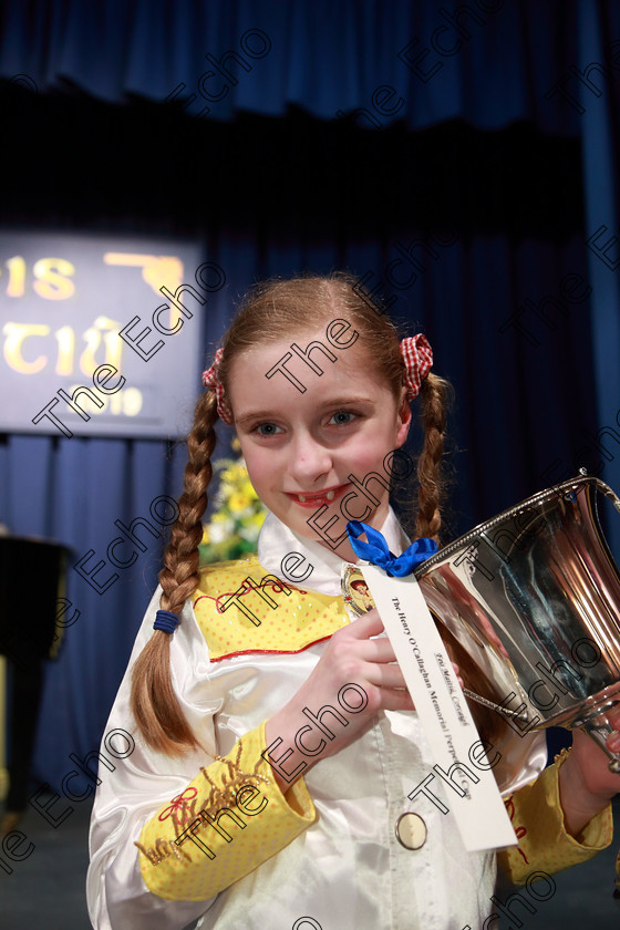 Feis01032019Fri49 
 49
Overall winner over 2 classes Charlotte Walmsley from Douglas.

Class: 114: The Henry OCallaghan Memorial Perpetual Cup Solo Action Song 10 Years and Under Section 2 An action song of own choice.

Feis Maiti 93rd Festival held in Fr. Mathew Hall. EEjob 01/03/2019. Picture: Gerard Bonus