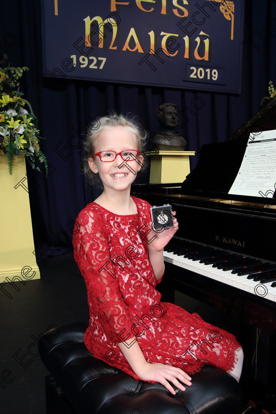 Feis01022019Fri24 
 24
Silver Medallist Alexandra Keane from Waterford in Class: 166: Piano Solo: 10 Years and Under.

Class: 166: Piano Solo: 10Yearsand Under (a) Kabalevsky  Toccatina, (No.12 from 30 Childrens Pieces Op.27). (b) Contrasting piece of own choice not to exceed 3 minutes.
 Feis Maiti 93rd Festival held in Fr. Matthew Hall. EEjob 01/02/2019. Picture: Gerard Bonus