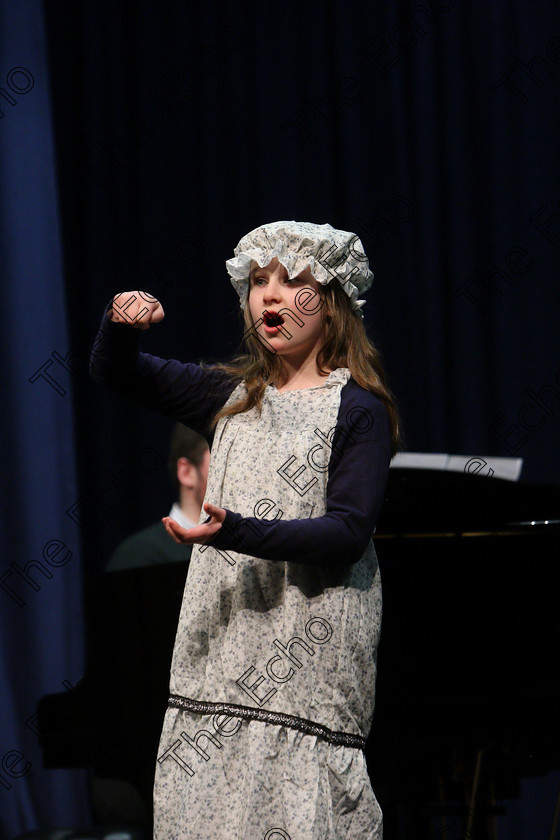 Feis28022018Wed21 
 21
Phoebe Harold performing Maybe from Annie.
 Class: 114: The Altrusa Club of Cork Perpetual Trophy Solo Action Song 10 Years and Under Section 1 Feis Maiti 92nd Festival held in Fr. Mathew Hall. EEjob 27/02/2018 Picture: Gerard Bonus.