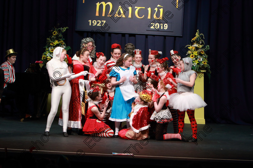 Feis12022019Tue51 
 49~53
CADA Performing Arts presenting Alice in the underworld.

Class: 102: The Juvenile Perpetual Cup Group Action Songs 13 Years and Under A programme not to exceed 10minutes.

Feis Maiti 93rd Festival held in Fr. Mathew Hall. EEjob 12/02/2019. Picture: Gerard Bonus