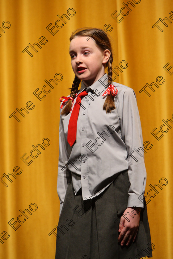 Feis19022018Mon03 
 3
Nadine Ahearne introducing her scene.
 Speech and Drama Class: 327: The Hartland Memorial Perpetual Trophy Dramatic Solo 12YearsandUnder Section 1 Feis Maiti 92nd Festival held in Fr. Mathew Hall. EEjob 19/02/2018 Picture: Gerard Bonus.