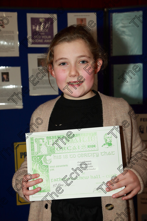 Feis08032019Fri26 
 26
Commended Ava Ashman from Killeagh.

Class: 328: The Fr. Nessan Shaw Memorial Perpetual Cup Dramatic Solo 10YearsandUnder Section 1 A Solo Dramatic Scene not to exceed 4 minutes.

Feis Maiti 93rd Festival held in Fr. Mathew Hall. EEjob 08/03/2019. Picture: Gerard Bonus