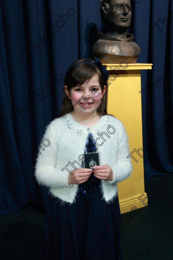 Feis24022018Sat11 
 11
Silver Medallist Abigail Adair from Carrigtwohill.
 Speech and Drama Class: 367: Solo Verse Speaking Girls 8 Years and Under Section 2 Feis Maiti 92nd Festival held in Fr. Mathew Hall. EEjob 24/02/2018 Picture: Gerard Bonus.