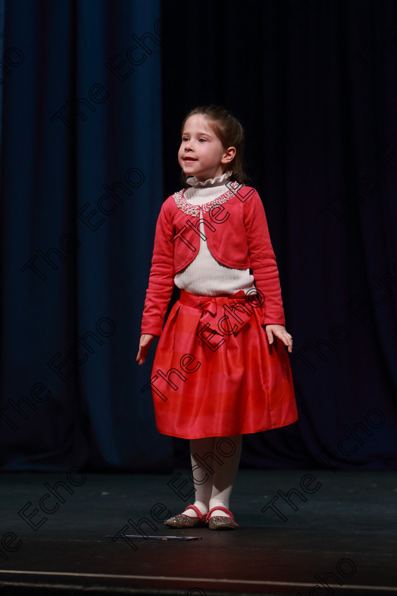 Feis31032019Sun36 
 36
1st time performer Emma ODonovan from Waterfall

Class: 369: Solo Verse Speaking Girls 6 Years and Under Section 3 Either Ice Cone Island Bernard Lodge or Night Fright Marian Swinger.

Feis Maiti 93rd Festival held in Fr. Mathew Hall. EEjob 31/03/2019. Picture: Gerard Bonus