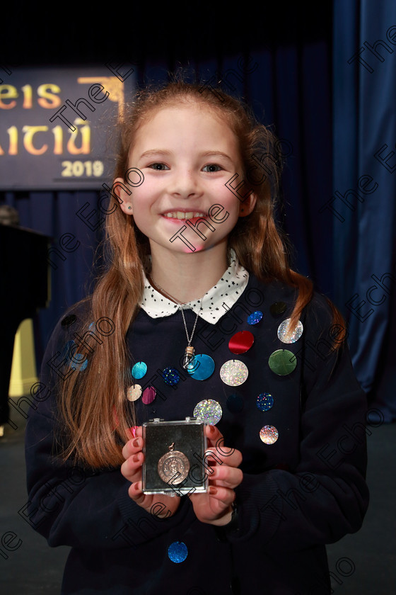 Feis11022019Mon16 
 16
Bronze Medallist Sin Sweeney from Ovens

Class: 215: Woodwind Solo 10 Years and Under Programme not to exceed 4 minutes.

Feis Maiti 93rd Festival held in Fr. Matthew Hall. EEjob 11/02/2019. Picture: Gerard Bonus