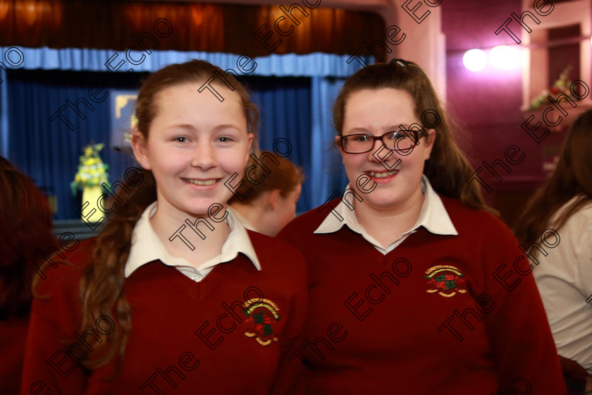 Feis27022019Wed46 
 46
Michelle Cooney and Abbie Downs from Loreto Fermoy.

Class: 83: The Loreto Perpetual Cup Secondary School Unison Choirs

Feis Maiti 93rd Festival held in Fr. Mathew Hall. EEjob 27/02/2019. Picture: Gerard Bonus