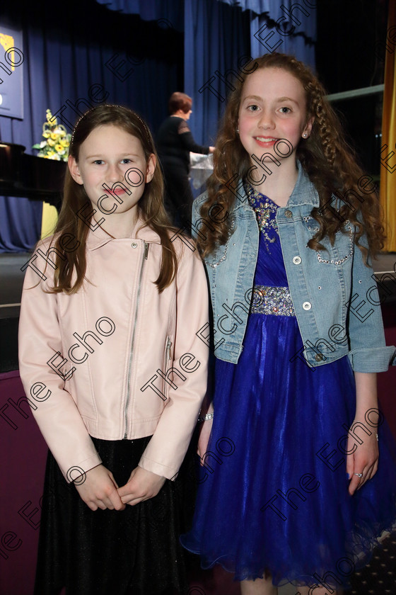 Feis28032019Thu13 
 13
Ava Garde and Aoife Reeves from Midleton and Blarney.

Class: 365: Solo Verse Speaking Girls 10Years and Under Section 4 Either: Meeting Rachel Field or Wanted A Witches Cat Shelagh McGee.

Feis Maiti 93rd Festival held in Fr. Mathew Hall. EEjob 28/03/2019. Picture: Gerard Bonus