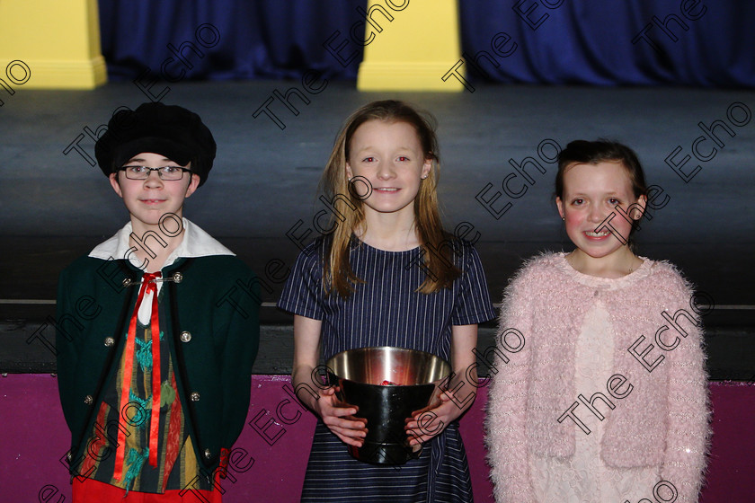 Feis19022018Mon33 
 33
Performers Michael Lane, Laura Buckley and Orlaith OSullivan from Whites Cross, Mallow and Blarney.
 Speech and Drama Class: 327: The Hartland Memorial Perpetual Trophy Dramatic Solo 12YearsandUnder Section 1 Feis Maiti 92nd Festival held in Fr. Mathew Hall. EEjob 19/02/2018 Picture: Gerard Bonus.