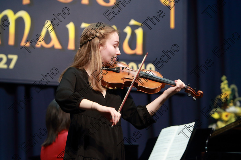 Feis0702109Thu14 
 13~14
Kate OShea playing Allemande from Bachs second Solo Violin

Class: 141: The Br. Paul ODonovan Memorial Perpetual Cup and Bursary Bursary Value 500 Sponsored by the Feis Maiti Advanced Recital Programme 17Years and Under An Advanced Recital Programme.

Feis Maiti 93rd Festival held in Fr. Matthew Hall. EEjob 07/02/2019. Picture: Gerard Bonus