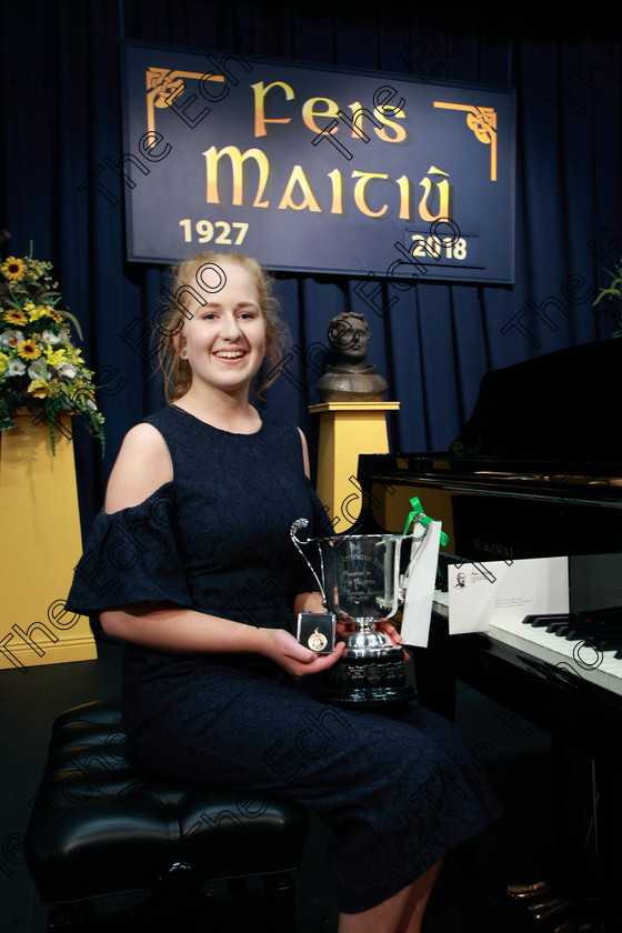 Feis06022018Tue44 
 44
1st place, Gold Medal, Cup and Bursary winner, Mabh Fitzgerald from Whitechurch.
Instrumental Music Class: 142: The Music Teachers Association Perpetual Trophy and The Regional Music Teachers Association Bursary Instrumental Music Award 15 Years and Over Bursary Value 150 Sponsored by Moloney Pianos Feis Maiti 92nd Festival held in Fr. Mathew Hall. EEjob 05/02/2018 Picture: Gerard Bonus.