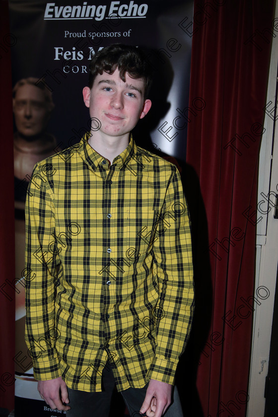 Feis31012019Thur31 
 31
Performer Tom ODonovan from Castletownbere.

Class: 164: Piano Solo 14 Years and Under (a) Schezo in B Flat D.593 No.1 (b) Contrasting piece of own choice not to exceed 3 minutes.

Feis Maiti 93rd Festival held in Fr. Matthew Hall. EEjob 31/01/2019. Picture: Gerard Bonus