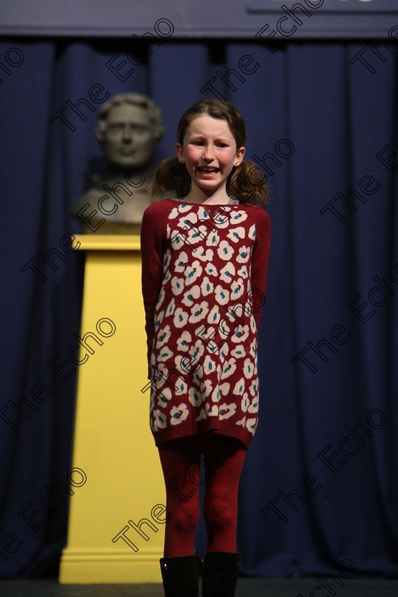 Feis25032018Sun61 
 61
Ava Barry reciting her poem
 Speech and Drama Class: 366: Solo Verse Speaking Girls 9 Years and Under Section 5 Feis Maiti 92nd Festival held in Fr. Mathew Hall. EEjob 25/03/2018 Picture: Gerard Bonus