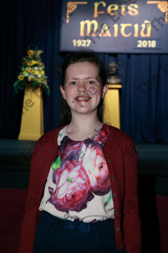 Feis26022018Mon02 
 2
Performer Lucy Dorney from Ballincollig.
 Speech and Drama Class: 364: Solo Verse Speaking Girls 11 Years and Under Section 2 Feis Maiti 92nd Festival held in Fr. Mathew Hall. EEjob 26/02/2018 Picture: Gerard Bonus.