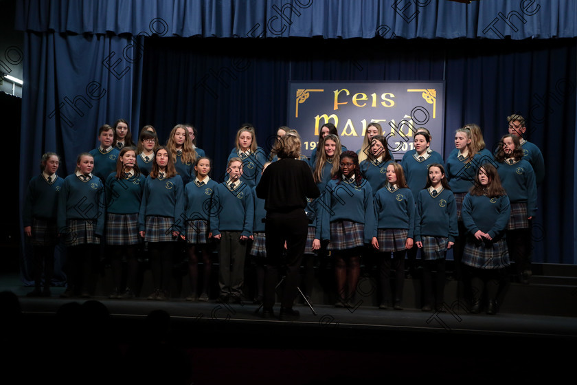 Feis12042018Thu53 
 52~55
Glanmire Community School Junior Choir singing Gentle Maid Conducted by Ann Mannix.

Singing Class: 83: Part Choirs The Echo Perpetual Shield 15 Years and Under Feis Maiti 92nd Festival held in Fr. Mathew Hall. EEjob 12/04/2018 Picture: Gerard Bonus