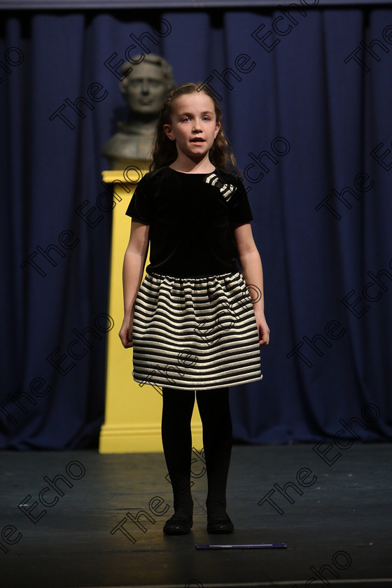 Feis25032018Sun55 
 55
Eabha Lynch reciting her poem
 Speech and Drama Class: 366: Solo Verse Speaking Girls 9 Years and Under Section 5 Feis Maiti 92nd Festival held in Fr. Mathew Hall. EEjob 25/03/2018 Picture: Gerard Bonus