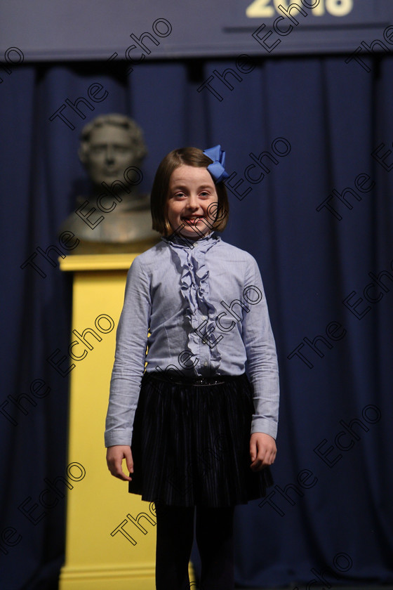 Feis25032018Sun40 
 40
Jane Ahern reciting poem.
 Speech and Drama Class: 366: Solo Verse Speaking Girls 9 Years and Under Section 5 Feis Maiti 92nd Festival held in Fr. Mathew Hall. EEjob 25/03/2018 Picture: Gerard Bonus