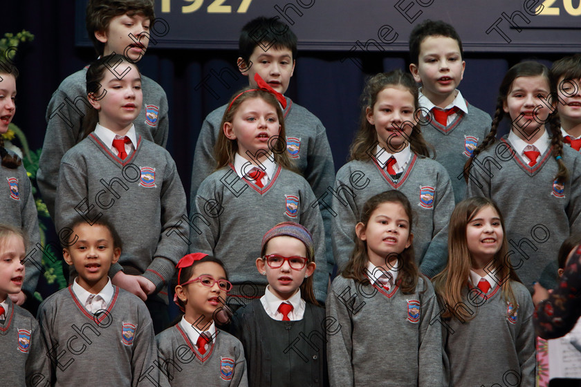 Feis01032019Fri09 
 8~10
Rockboro Singers singing Ill Be There.

Class: 84: The Sr. M. Benedicta Memorial Perpetual Cup Primary School Unison ChoirsSection 2 Two contrasting unison songs.

Feis Maiti 93rd Festival held in Fr. Mathew Hall. EEjob 01/03/2019. Picture: Gerard Bonus