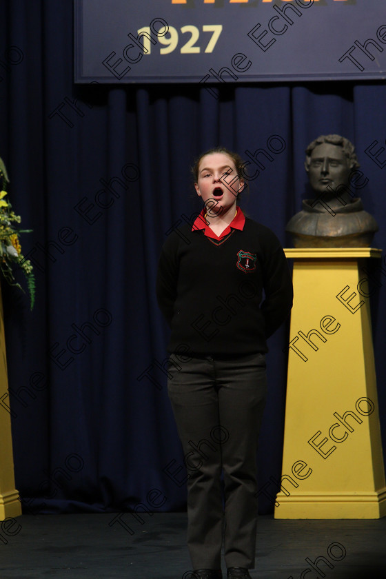 Feis23022018Fri77 
 77
Silver for Vivienne Gleeson from Midleton giving a winning performance of Christmas in the Trenches.

Speech and Drama Class: 401: Own Choice Verse Speaking 15 Years and Under A Poem of Own Choice; Feis Maiti 92nd Festival held in Fr. Mathew Hall. EEjob 23/02/2018 Picture: Gerard Bonus.