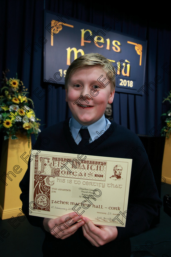 Feis06022018Tue26 
 26
Joint 3rd place Charlie Cassidy from Rathpeacon.
 Instrumental Music Class: 205: Brass Solo 12 Years and Under Feis Maiti 92nd Festival held in Fr. Mathew Hall. EEjob 05/02/2018 Picture: Gerard Bonus.