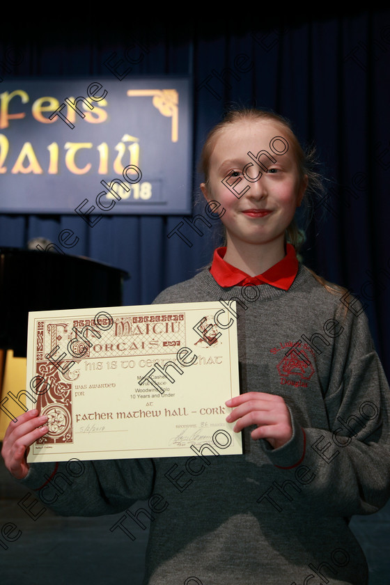 Feis05022018Mon05 
 5
Joint 3rd place Maya Cashell from Douglas.
 Instrumental Music Class: 215: Woodwind Solo10 Years and Under Feis Maiti 92nd Festival held in Fr. Matthew Hall. EEjob 05/02/2018 Picture: Gerard Bonus.