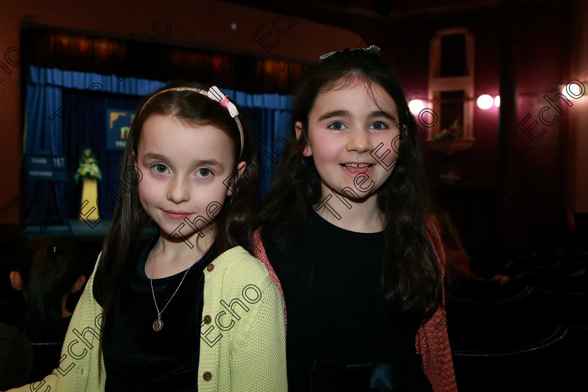 Feis07022018Wed05 
 5
Performers Lauren Casey and Jessica McCrohan from Killarney.
 Instrumental Music Class: 167: Piano Solo8 Years and Under Feis Maiti 92nd Festival held in Fr. Mathew Hall. EEjob 05/02/2018 Picture: Gerard Bonus.