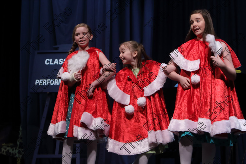 Feis27032018Tue78 
 65~69
A fabulous 90 marks for the family of Faye, Sophia and Charlotte Herlihy from Ballinhassig performed in the Family Class A programme of own choice not to exceed 10 minutes they called it Sisterhood every adjudicator at this years Feis awarded the top mark of 90 points to one or two acts, many adjudicators dont give the highest score in years of adjudicating, reflecting the very high standard going through the doors of Fr. Mathew Hall. 
 Feis Maiti 92nd Festival held in Fr. Mathew Hall. EEjob 28/03/2018 Picture: Gerard Bonus