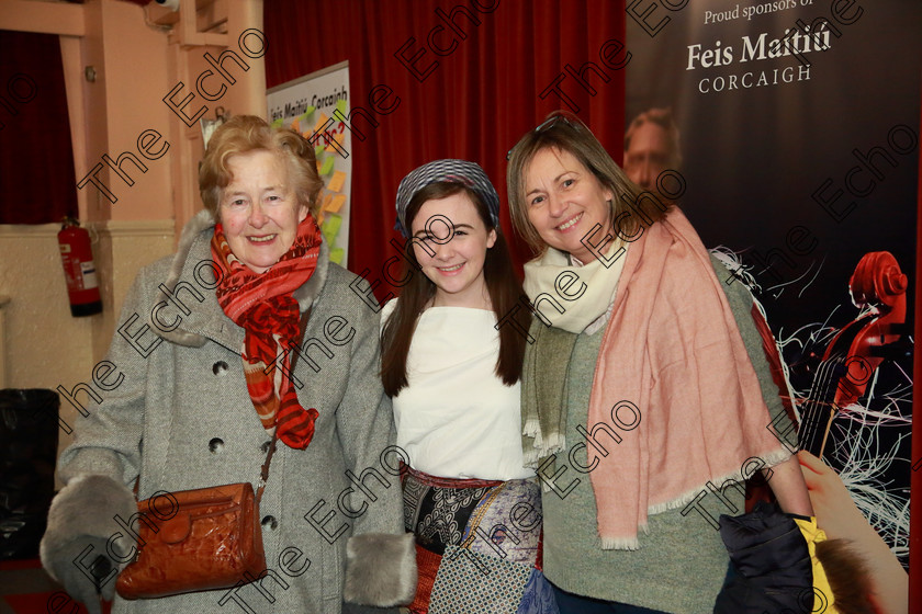 Feis10022019Sun02 
 2
Faye Herlihy from Ballinhassig with her Grandmother Maureen and Mother Lee.

Class: 112: The C.A.D.A. Perpetual Trophy Solo Action Song 14 Years and Under Section 2 An action song of own choice.

Feis Maiti 93rd Festival held in Fr. Matthew Hall. EEjob 10/02/2019. Picture: Gerard Bonus