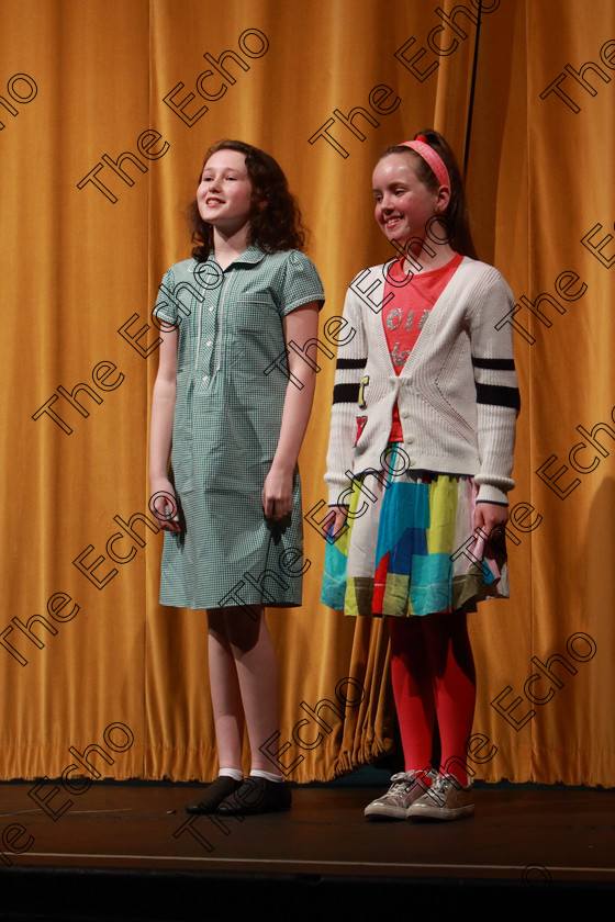 Feis21032019Thu10 
 10~12
Sarah Terry and Ciara OConnor from Whitechurch and Old Whitechurch Road giving a Bronze Medal performance of Horrid Henry Secret Password.

Class: 311: Dramatic Duo 12 Years and Under Section 1 A Dramatic Scene not exceeding 8minutes.

Feis Maiti 93rd Festival held in Fr. Mathew Hall. EEjob 21/03/2019. Picture: Gerard Bonus.