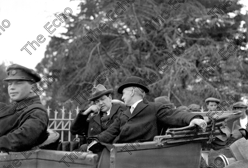 1254001 
 Michael Collins pictured in a pensive mood on a visit to Cork in early 1922 old black and white