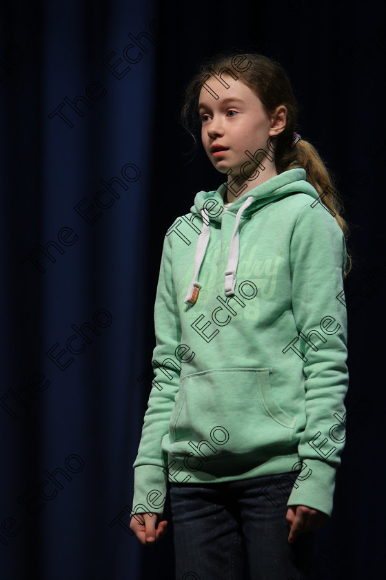 Feis22022018Thu02 
 2
Elva Blake performing.
 Speech and Drama Classes: 363: Solo Verse Speaking Girls 12 Years and Under Section 1
Feis Maiti 92nd Festival held in Fr. Mathew Hall. EEjob 22/02/2018 Picture: Gerard Bonus.