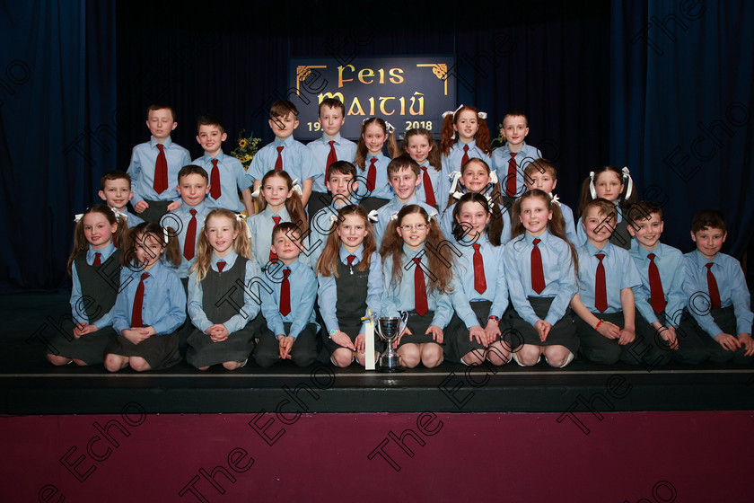 Feis13032018Tue33 
 33~34
Cup Winners and Silver Medallists Ovens NS 3rd Class The Theresa Harris Perpetual Cup.
 Speech and Drama Class: 3rd & 4th Class Primary Schools, Action Verse Feis Maiti 92nd Festival held in Fr. Mathew Hall. EEjob 13/03/2018 Picture: Gerard Bonus.