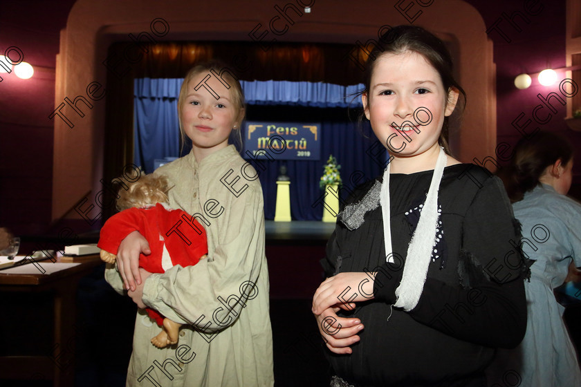 Feis27032019Wed41 
 41
Grace Wixted and Sinead Comber from Bishopstown performed Victoria Beff.

Class: 312: Dramatic Duo 10Years and Under Section 2 A Duo Scene not exceeding 5minutes.

Feis Maiti 93rd Festival held in Fr. Mathew Hall. EEjob 27/03/2019. Picture: Gerard Bonus