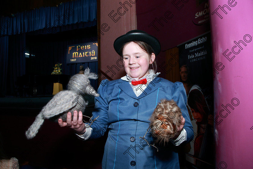 Feis06032018Tue19 
 19
Performer Kerrie Fitzgerald sang Feed The Birds from Mary Poppins.
 Singing and School Choirs Class: 113: The Edna McBirney Memorial Perpetual Award Solo Action Song 12 Years and Under Section 2 Feis Maiti 92nd Festival held in Fr. Mathew Hall. EEjob 06/03/2018 Picture: Gerard Bonus.