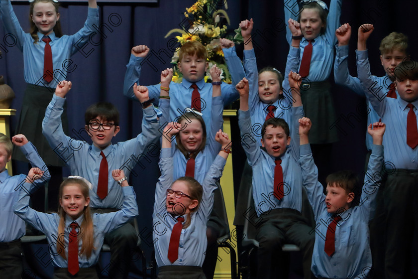 Feis27032019Wed10 
 7~12
Ovens NS performing.

Choral Speaking Class: 475: The Curran Memorial Perpetual Cup 5thClass (a) The Dragon Who Ate Our School Nick Toczek (b) Own Choice.
Class: 477: The Catherine Mahon Perpetual Cup 3rdClass (a) Queue for the Zoo Clare Bevan. (b) Own Choice.

Feis Maiti 93rd Festival held in Fr. Mathew Hall. EEjob 27/03/2019. Picture: Gerard Bonus