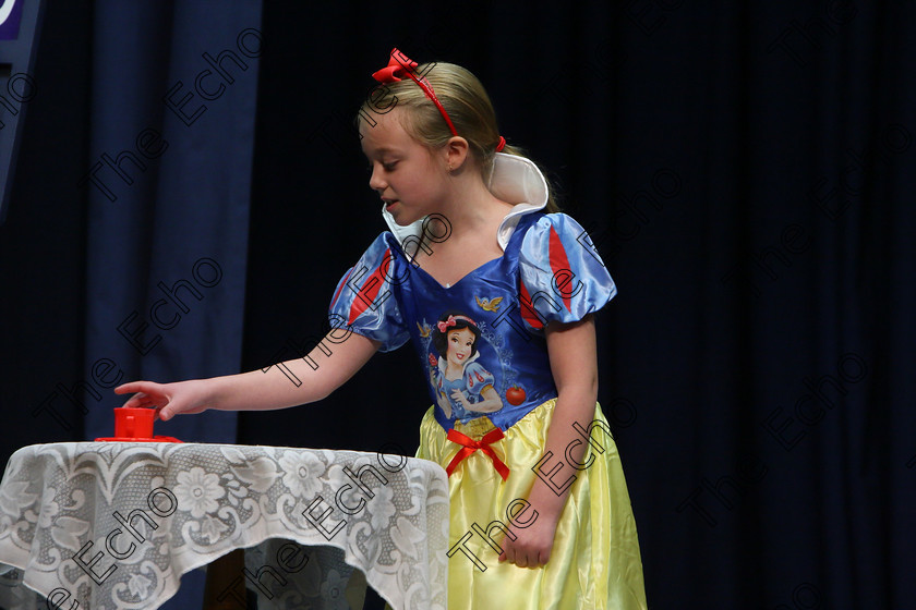 Feis20032018Tue26 
 25~26
Deirdre OMahony from Ballincollig giving a 3rd place performance of The Magic Mirror from Snow White.
 Speech and Drama Class: 329: Dramatic Solo 8 Years and Under Feis Maiti 92nd Festival held in Fr. Mathew Hall. EEjob 20/03/2018 Picture: Gerard Bonus