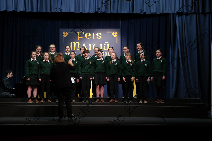 Feis12042018Thu45 
 44~45
Cashel Community School singing The Tiger and Sally Gardens Conducted by Helen Colbert and Accompanist Michael Young. 
 Singing Class: 83: The Loreto Perpetual Cup Secondary School Unison Choirs Feis Maiti 92nd Festival held in Fr. Mathew Hall. EEjob 12/04/2018 Picture: Gerard Bonus