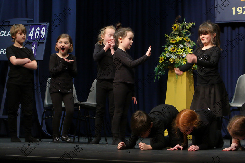 Feis20032018Tue48 
 47~48
Ellis Stage School Mayfield giving a Cup winning performance of Puppy Problems.
 Speech and Drama Class: 469: The Thomas OConnell Memorial Perpetual Cup Group Mime 9 Years and Under Feis Maiti 92nd Festival held in Fr. Mathew Hall. EEjob 20/03/2018 Picture: Gerard Bonus.