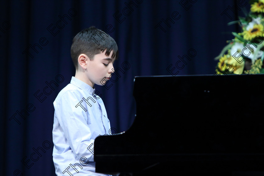 Feis01022019Fri03-(1) 
 3
Ewan McCrohan performing set piece.

Class: 166: Piano Solo: 10Yearsand Under (a) Kabalevsky  Toccatina, (No.12 from 30 Childrens Pieces Op.27). (b) Contrasting piece of own choice not to exceed 3 minutes.
 Feis Maiti 93rd Festival held in Fr. Matthew Hall. EEjob 01/02/2019. Picture: Gerard Bonus