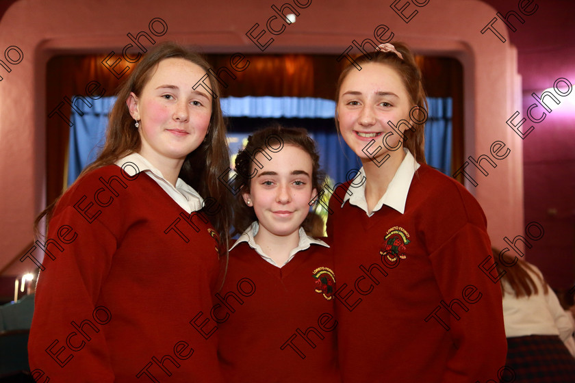 Feis27022019Wed47 
 47
Emily Lyons, Ava Barry and Katelyn Cronin from Loreto Fermoy.

Class: 83: The Loreto Perpetual Cup Secondary School Unison Choirs

Feis Maiti 93rd Festival held in Fr. Mathew Hall. EEjob 27/02/2019. Picture: Gerard Bonus