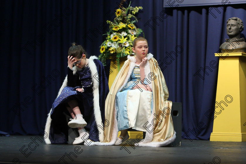 Feis24032018Sat37 
 36~38
Saoirse Twomey and Mia Dorgan performing Two Sisters in a Very Frosty Situation.
 Speech and Drama Class: 312: Dramatic Duo 10 Years and Under Feis Maiti 92nd Festival held in Fr. Mathew Hall. EEjob 24/03/2018 Picture: Gerard Bonus