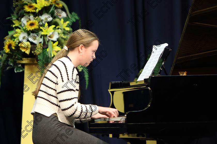 Feis31012019Thur26 
 26
Maeve Hannon performing set piece.

Class: 164: Piano Solo 14 Years and Under (a) Schezo in B Flat D.593 No.1 (b) Contrasting piece of own choice not to exceed 3 minutes.

Feis Maiti 93rd Festival held in Fr. Matthew Hall. EEjob 31/01/2019. Picture: Gerard Bonus