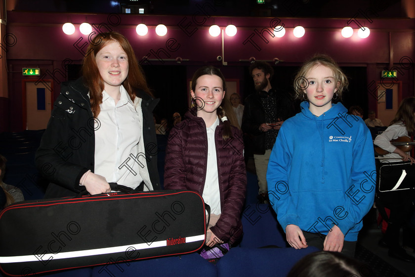 Feis04042019Thu33 
 33
Molly Leahy, Alana Burkley and Maya Buckley, Midleton Comhaltas.

Class: 551: Grupa Ceoil Corn Evening Echo 14 Bliana DAois N Faoina

Feis Maiti 93rd Festival held in Fr. Mathew Hall. EEjob 04/04/2019. Picture: Gerard Bonus