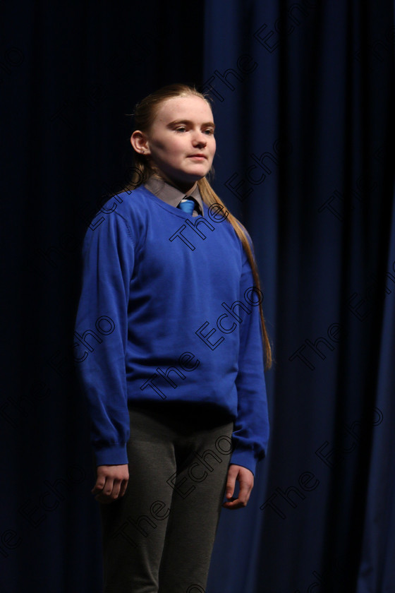 Feis20032018Tue04 
 4
Madison Rose performing.
 Speech and Drama Class: 364: Solo Verse Speaking Girls 11 Years and Under Section 1
Feis Maiti 92nd Festival held in Fr. Mathew Hall. EEjob 20/03/2018 Picture: Gerard Bonus