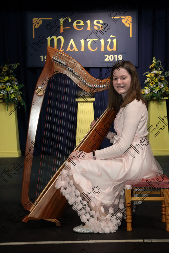 Feis05042019Fri21 
 21~23
Performer Muirne Griffin from Ballincollig.

Class: 593: Irish Harp The Josephine Patricia Smith Memorial Perpetual Cup

Feis Maiti 93rd Festival held in Fr. Mathew Hall. EEjob 05/04/2019. Picture: Gerard Bonus