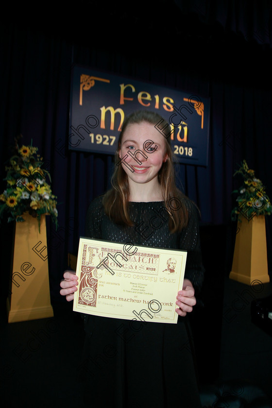 Feis08022018Tur20 
 20
Joint 3rd place Maeve OConnor from Waterfall.
 Instrumental Music Class: Piano: 184: Piano Solo15 Years and Under Confined
Feis Maiti 92nd Festival held in Fr. Mathew Hall. EEjob 08/02/2018 Picture: Gerard Bonus.