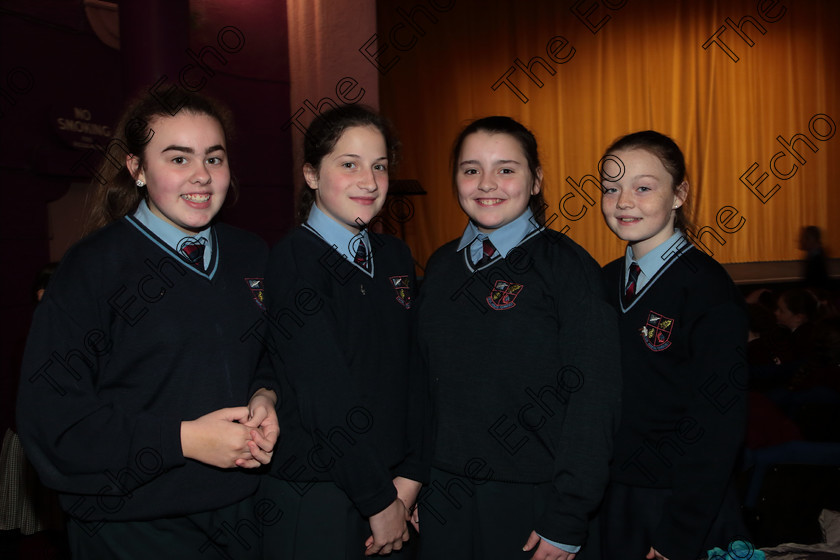 Feis12042018Thu31 
 31
Chloe Hennessy, Sarah Kate OMeara, Saoirse McSweeney and Shauna OConnor, Scoil Aiseiri Chrost Senior Choir Coaches.
 Singing Class: 84: The Sr. M. Benedicta Memorial Perpetual Cup Primary School Unison Choirs Section 1 Feis Maiti 92nd Festival held in Fr. Mathew Hall. EEjob 28/03/2018 Picture: Gerard Bonus