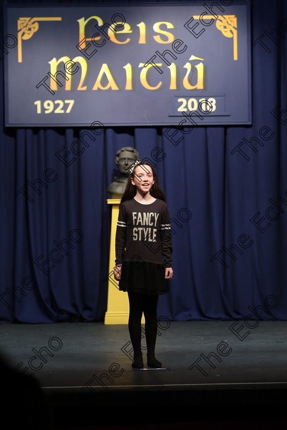 Feis12032018Mon09 
 09
Silver Medallist Aoibhe Greally from Carrigaline.
 Speech and Drama Class: 365: Solo Verse Speaking Girls 10 Years and Under Section 4 Feis Maiti 92nd Festival held in Fr. Mathew Hall. EEjob 12/03/2018 Picture: Gerard Bonus