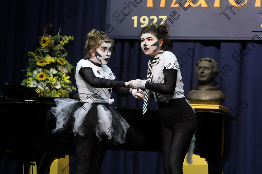 Feis15032018Thu23 
 22~24
Bronze medallists, 2nd place forPerformers Lily OConnell and Molly OMahony from Blarney Street and Togher performing Mongo Jerry and Rumple Teaser from Cats.
 Speech and Drama Class: 336: The Trevor Ryan Perpetual Cup Musical Drama Duo18 Years and Under Feis Maiti 92nd Festival held in Fr. Mathew Hall. EEjob 15/03/2018 Picture: Gerard Bonus.