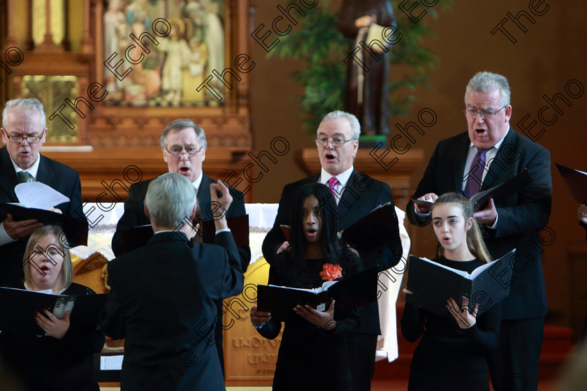 Feis0302109Sun23 
 20~23
Castlemartyr Choir singing Dixit Maria Conducted by Toms O Tuama.

Class: 76: The Wm. Egan Perpetual Cup Adult Sacred Choral Group or Choir Two settings of Sacred Words.

Feis Maiti 93rd Festival held in Fr. Matthew Hall. EEjob 03/02/2019. Picture: Gerard Bonus.