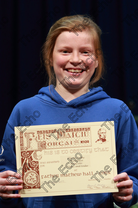 Feis13022019Wed22 
 22
Joint 3rd place Ella McCarthy.

Class: 205: Brass Solo 12Years and Under Programme not to exceed 5 minutes.

Class: 205: Brass Solo 12Years and Under Programme not to exceed 5 minutes.